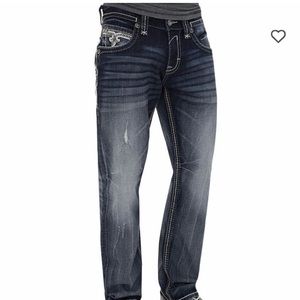 Men’s Rock Revival Straight Jeans Size 34\32